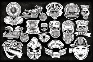 Father on motorcycle tattoo idea