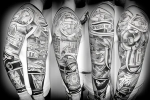 Father on motorcycle tattoo idea