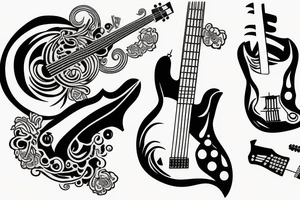 Bass Guitar headstock tattoo idea