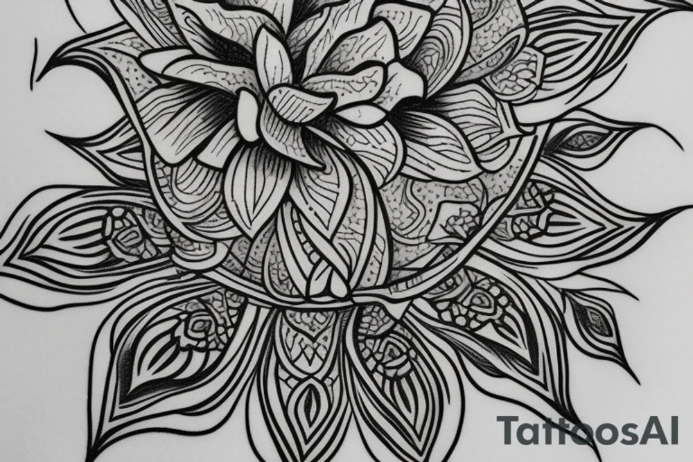 lotus flower tattoo idea