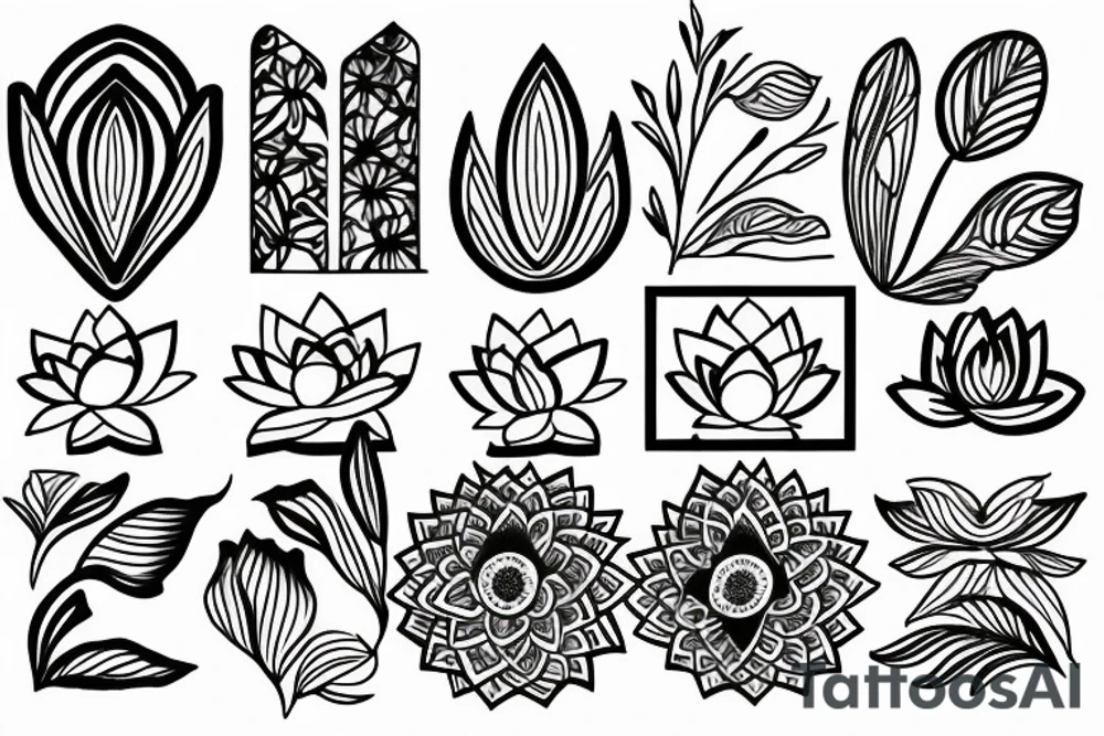 lotus flower tattoo idea