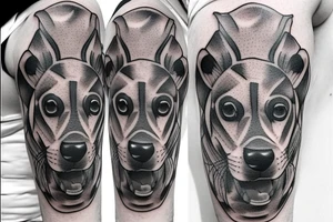 masculine dog tattoo idea