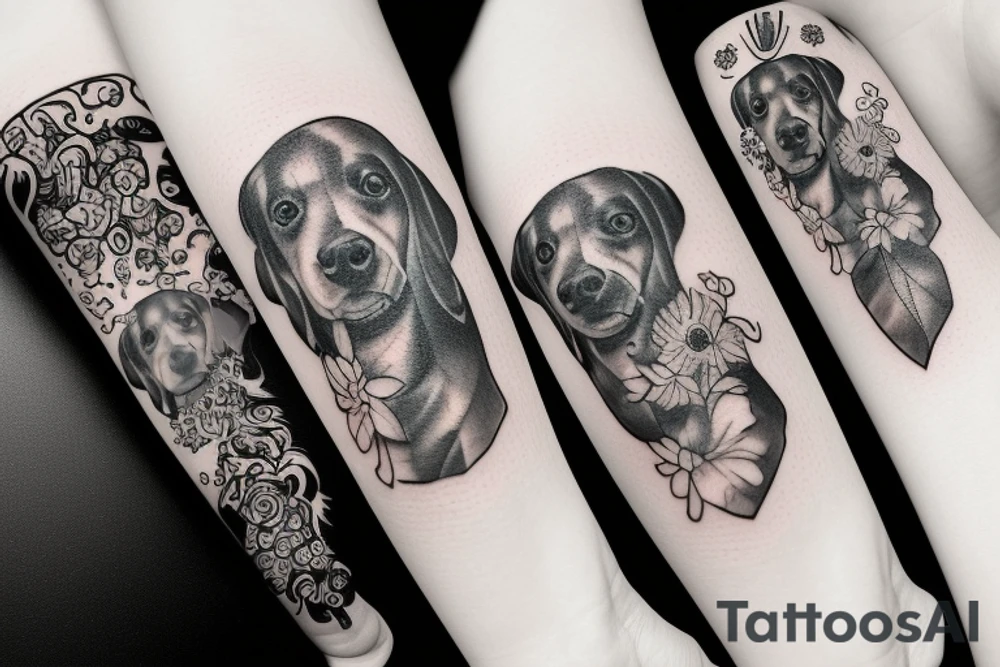 dog memorial tattoo tattoo idea