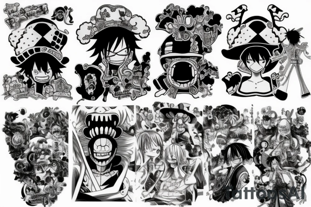 One piece anime tattoo idea