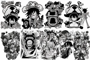 One piece anime tattoo idea