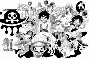 One piece anime tattoo idea