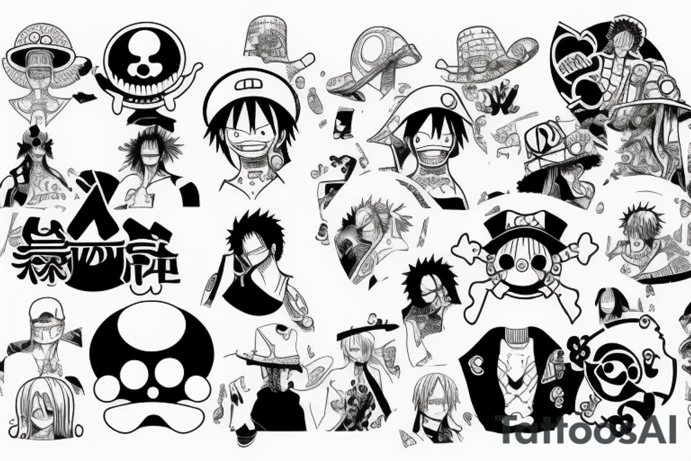 One piece anime tattoo idea