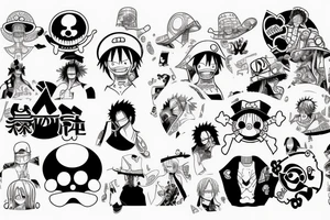 One piece anime tattoo idea