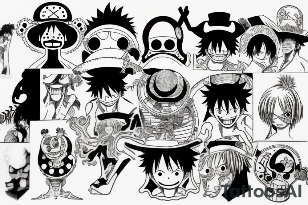 One piece anime tattoo idea
