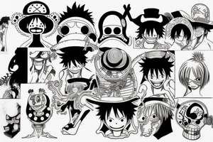 One piece anime tattoo idea