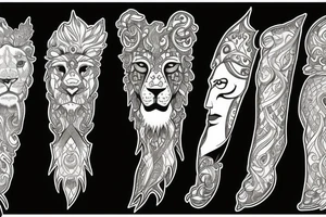 Mythology lion tattoo idea