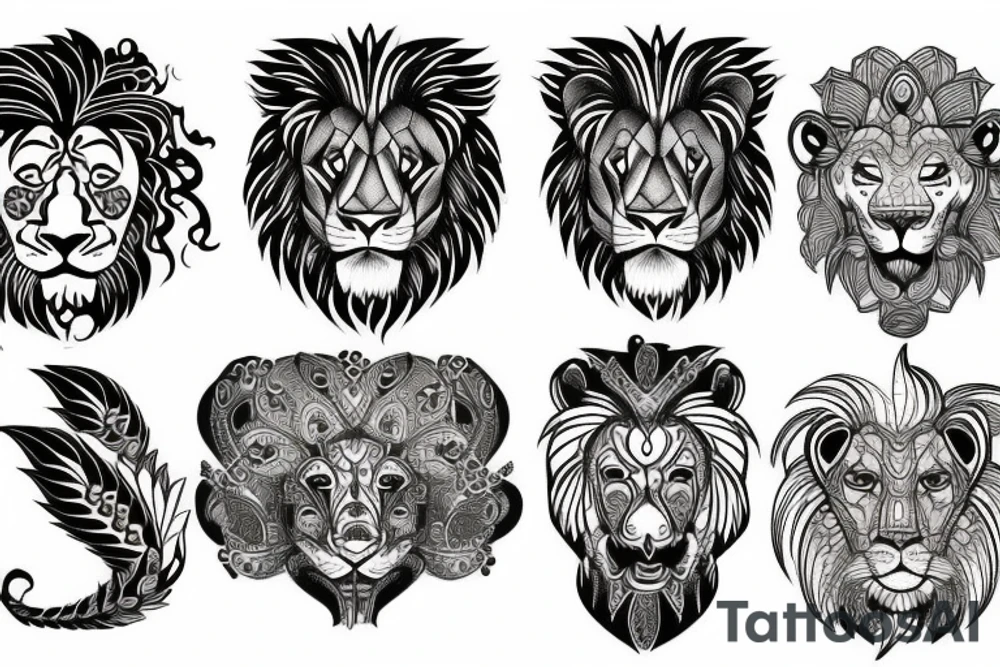 Mythology lion tattoo idea