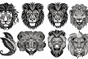 Mythology lion tattoo idea