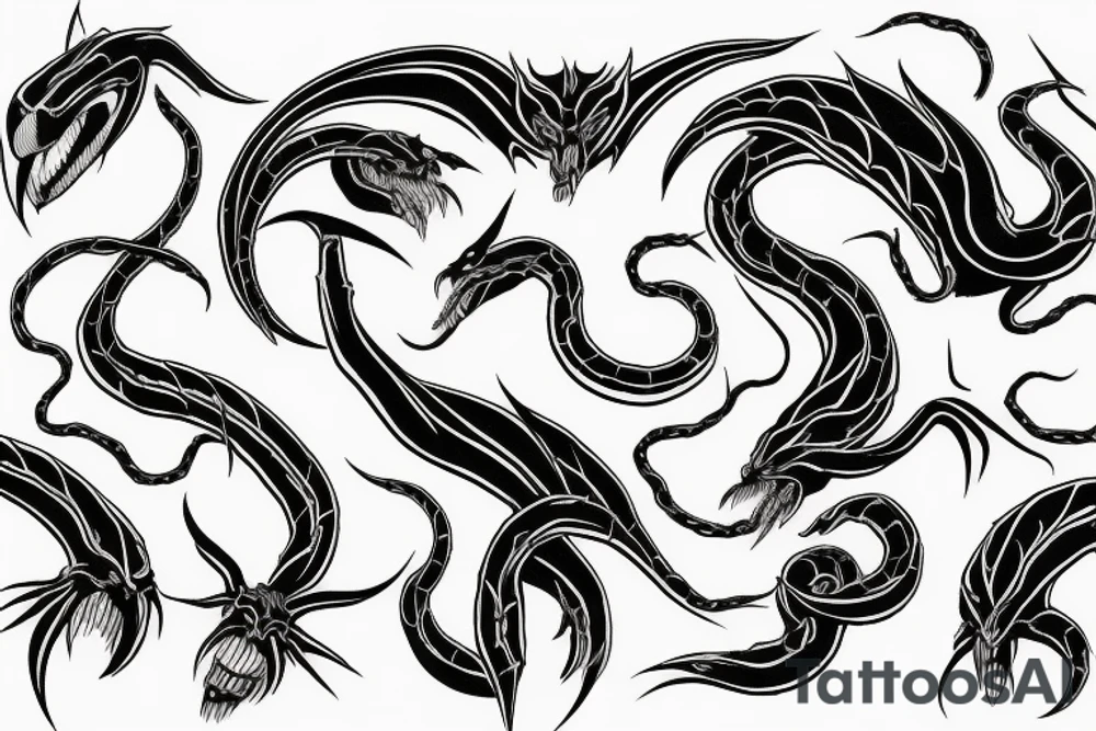 Mythology venom tattoo idea