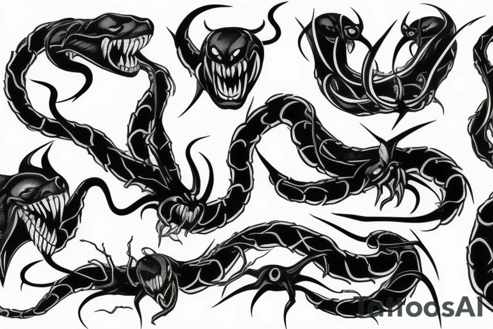 Mythology venom tattoo idea