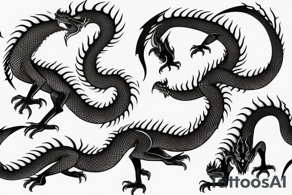 Mythology dragon tattoo idea