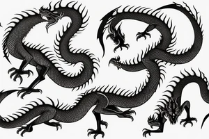 Mythology dragon tattoo idea