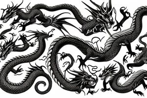 Mythology dragon tattoo idea
