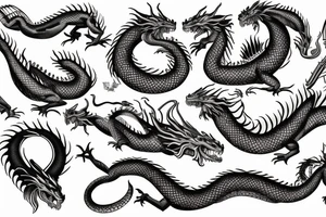 Mythology dragon tattoo idea