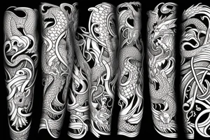Mythology dragon tattoo idea