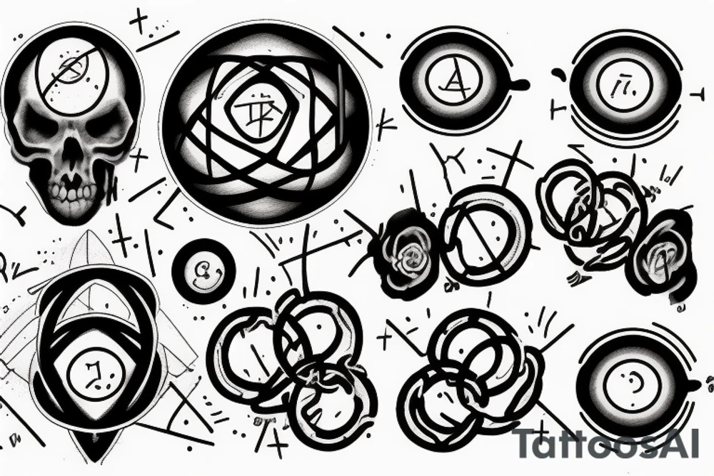 diracs equation within an atom tattoo idea