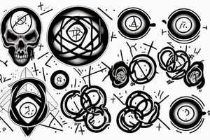 diracs equation within an atom tattoo idea