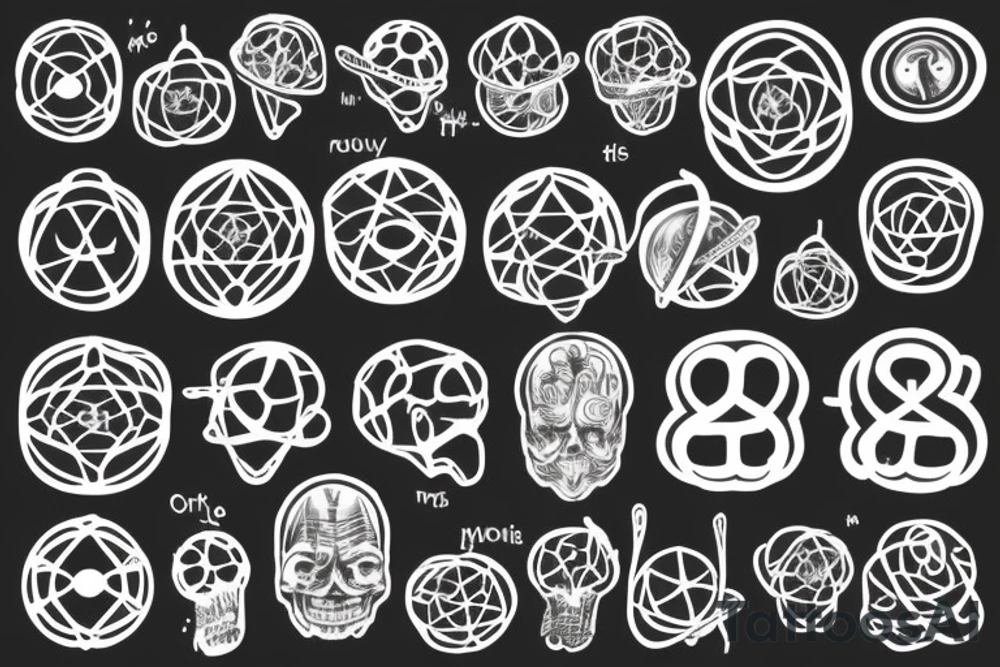 diracs equation within an atom tattoo idea