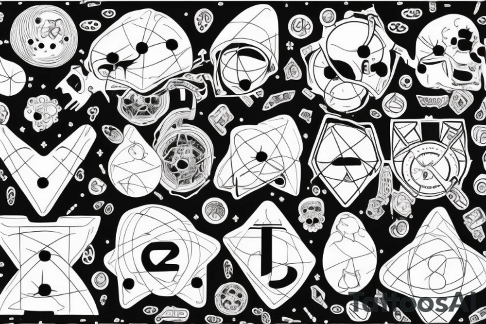 diracs equation within an atom tattoo idea