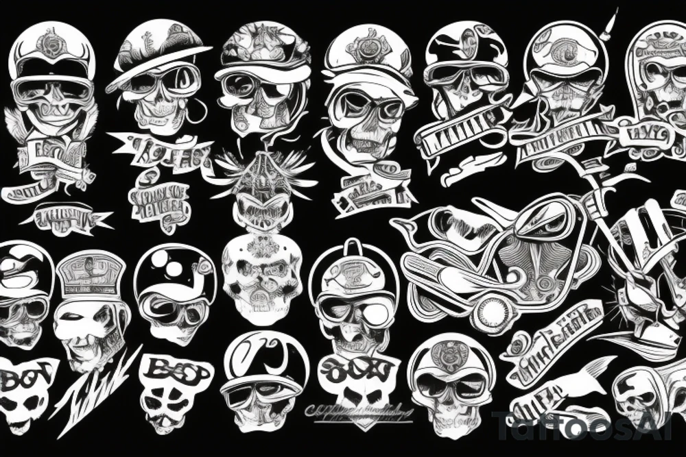 Old school, biker, chopper rider with two wheels tattoo idea Old school, biker, chopper rider with two wheels tattoo idea