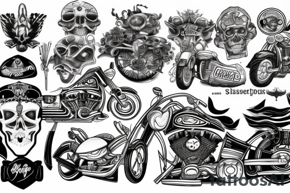 Old school, biker, chopper tattoo idea