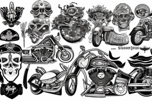 Old school, biker, chopper tattoo idea