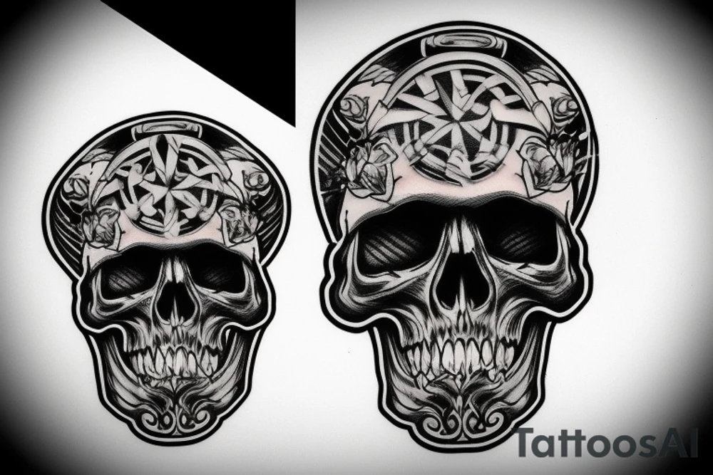 Skull, biker tattoo idea