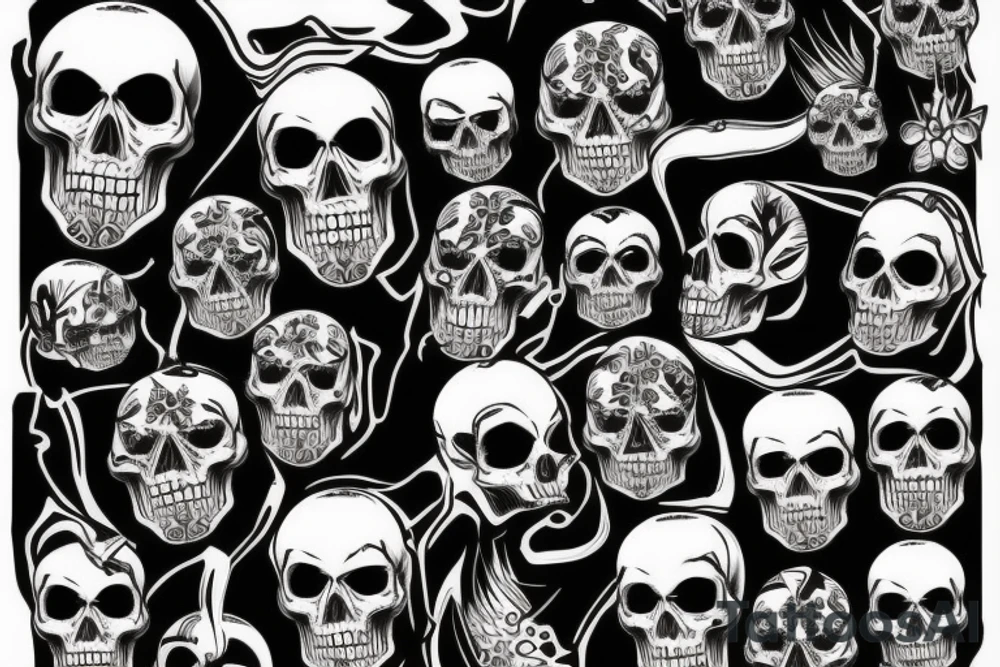Skull, biker tattoo idea