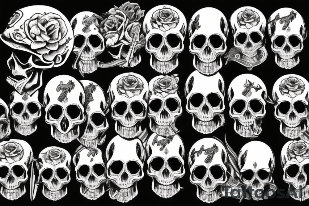 Skull, biker
Old school tattoo tattoo idea
