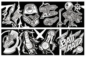 battle on mars tattoo idea