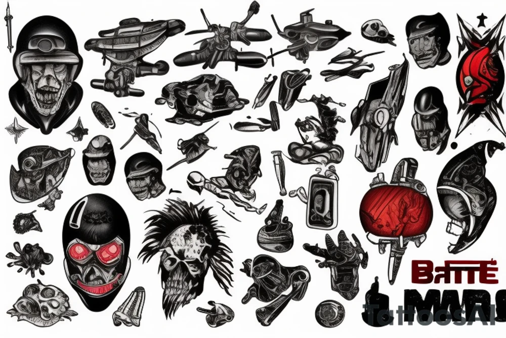 battle on mars tattoo idea