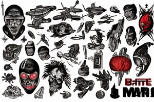 battle on mars tattoo idea