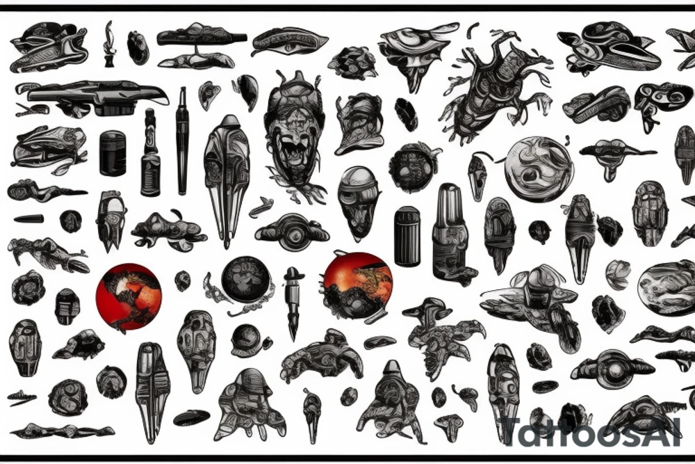 battle on mars tattoo idea