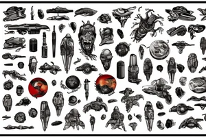 battle on mars tattoo idea