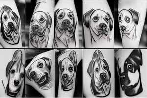Dutchshund dog portrait tattoo idea