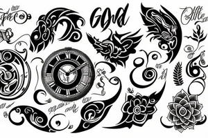 god time body life tattoo idea