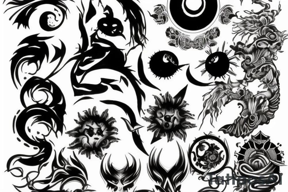 rising sun tattoo idea