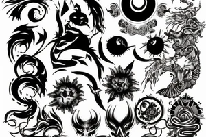 rising sun tattoo idea