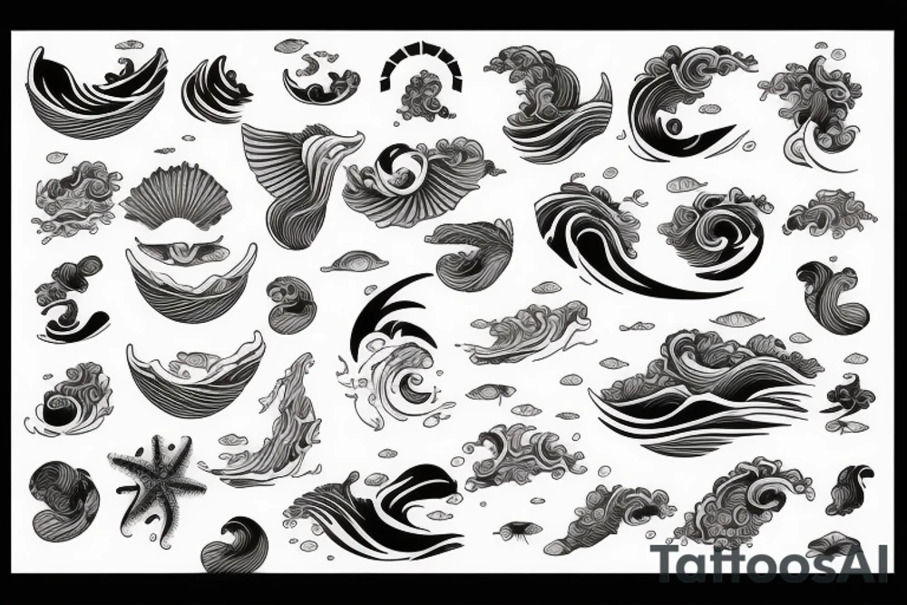 Ocean Waves tattoo idea