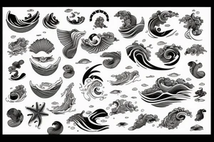 Ocean Waves tattoo idea
