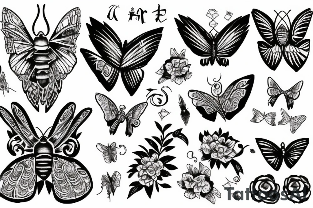 Moth tattoo idea