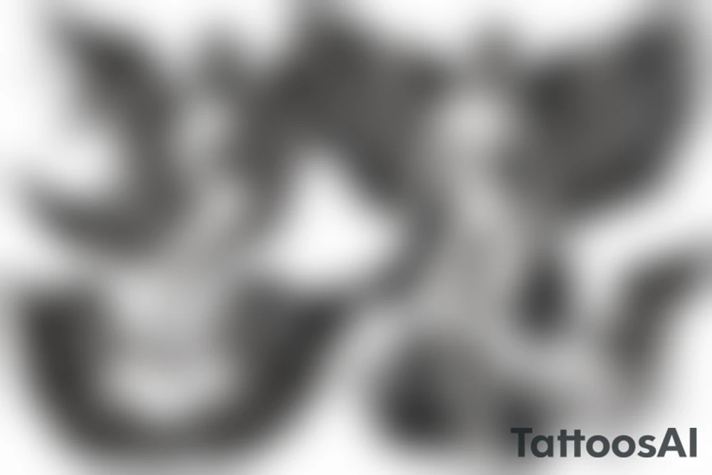 dying angel tattoo idea