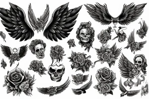 dying angel tattoo idea