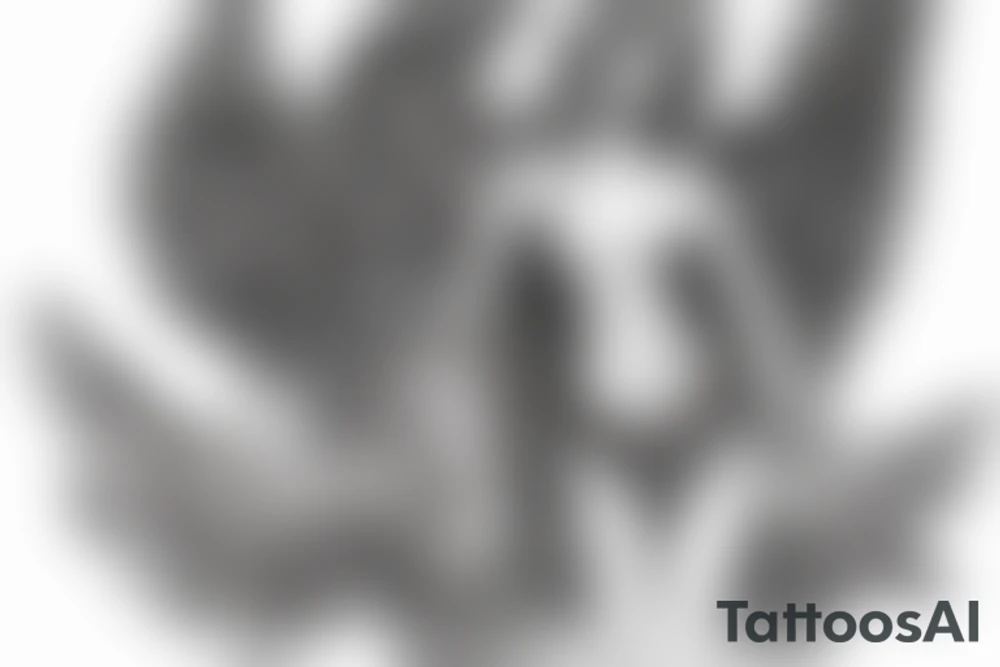 dying angel tattoo idea