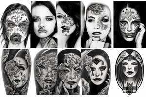 Girl with perfect body tattoo idea